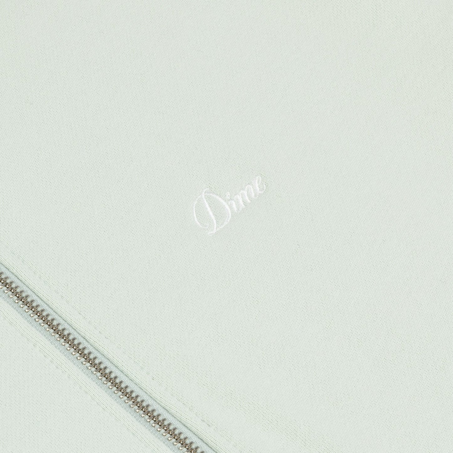 Dime Cursive Small Logo Zip Hoodie Mint