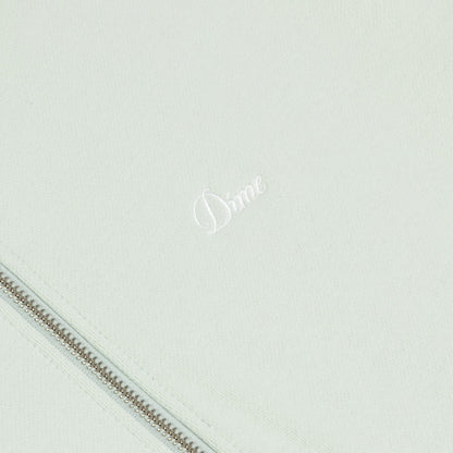 Dime Cursive Small Logo Zip Hoodie Mint