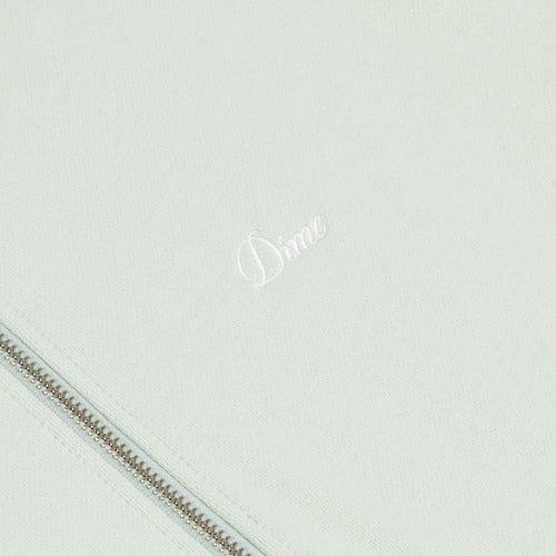 Dime Cursive Small Logo Zip Hoodie Mint