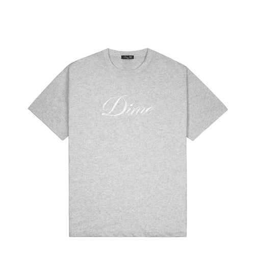 Dime Cursive T-Shirt Heather Gray
