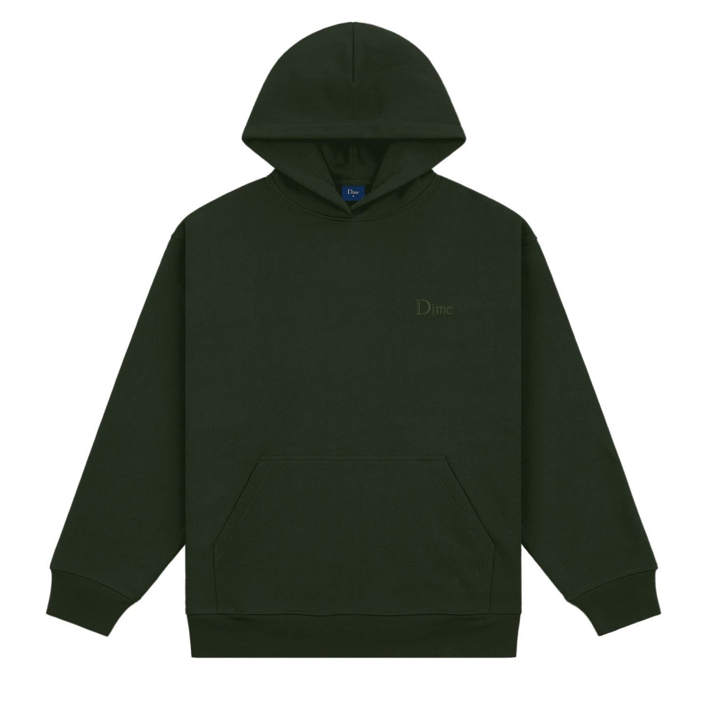 Dime Men Classic Small Logo Hoodie Forest Green