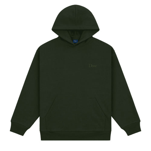 Dime Men Classic Small Logo Hoodie Forest Green