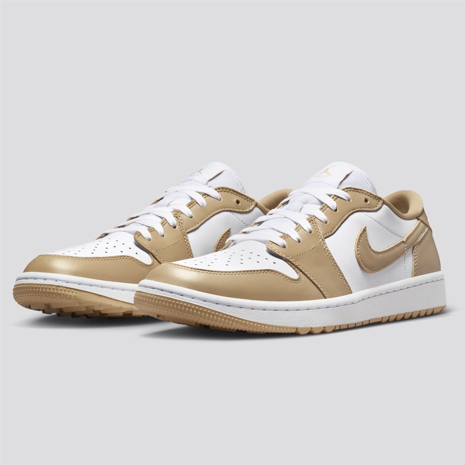 Air Jordan 1 Low Spikeless Golf Shoes White/Linen White