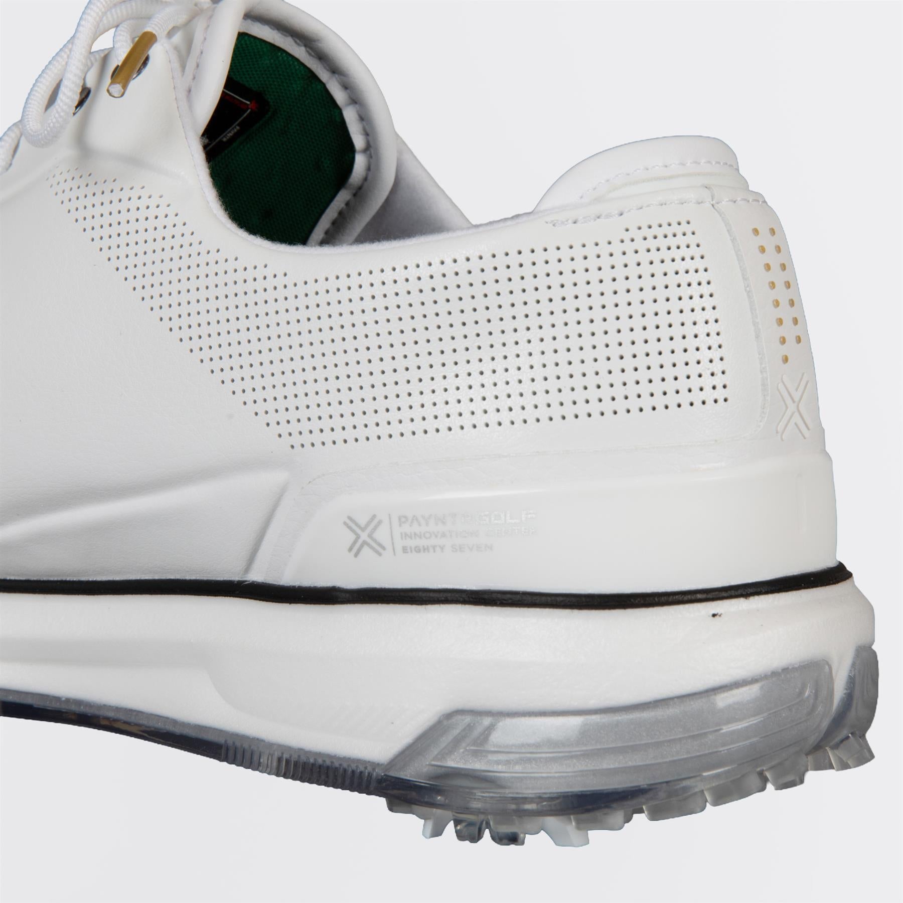 Eighty Seven SC Spiked Golf Shoes White/Black/Gold