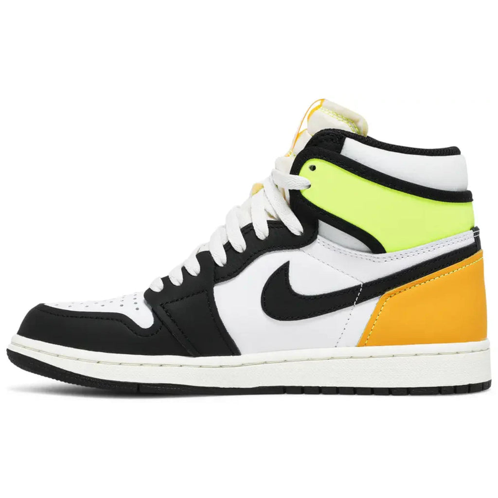 Jordan 1 Retro High White Black Volt University Gold