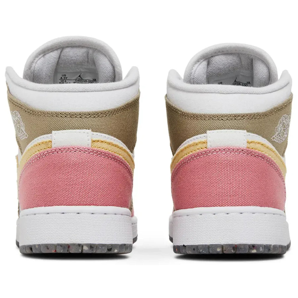 Jordan 1 Mid SE Pastel Vivid Green Grind (GS)